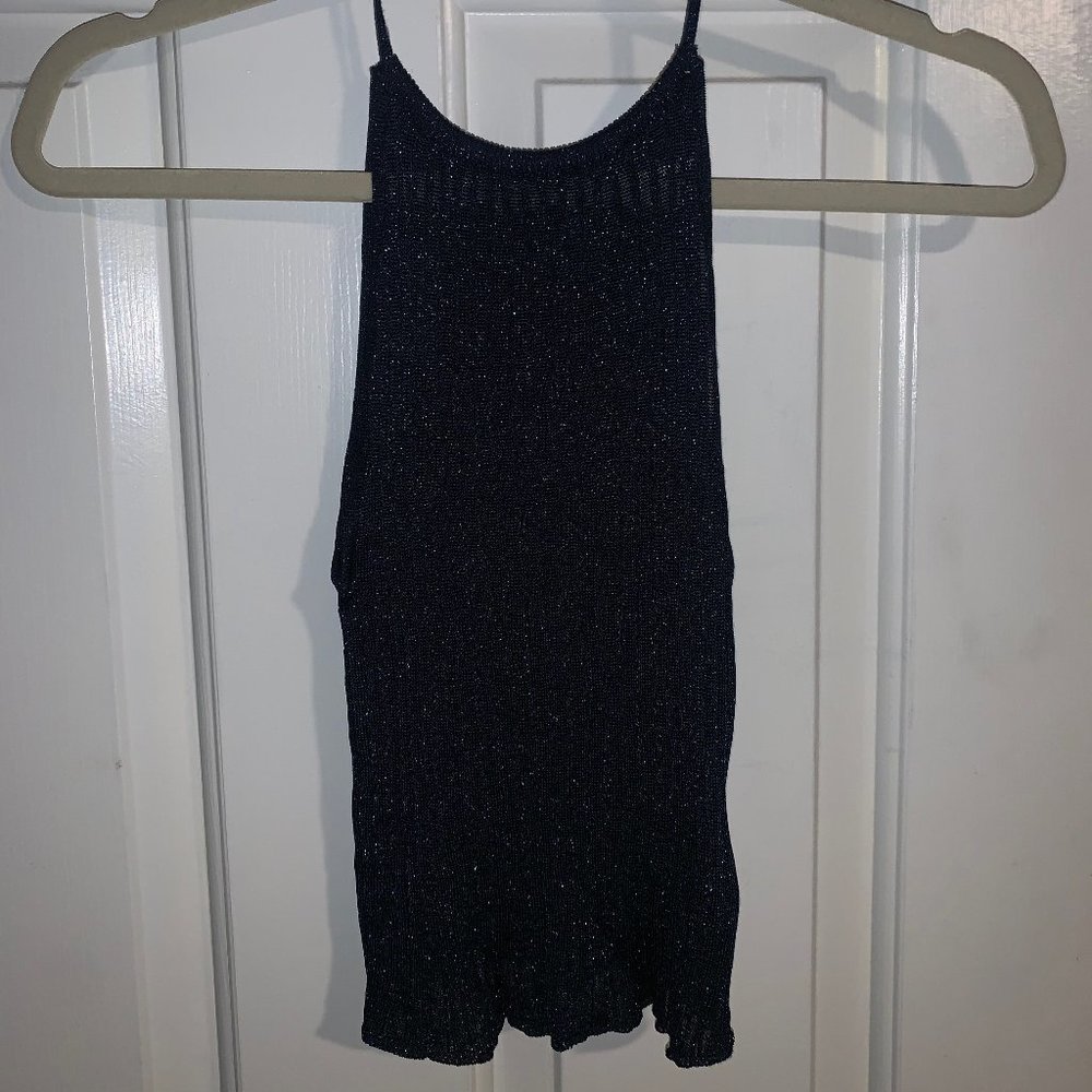 Urban Outfitters Dark Blue Shimmer Tank